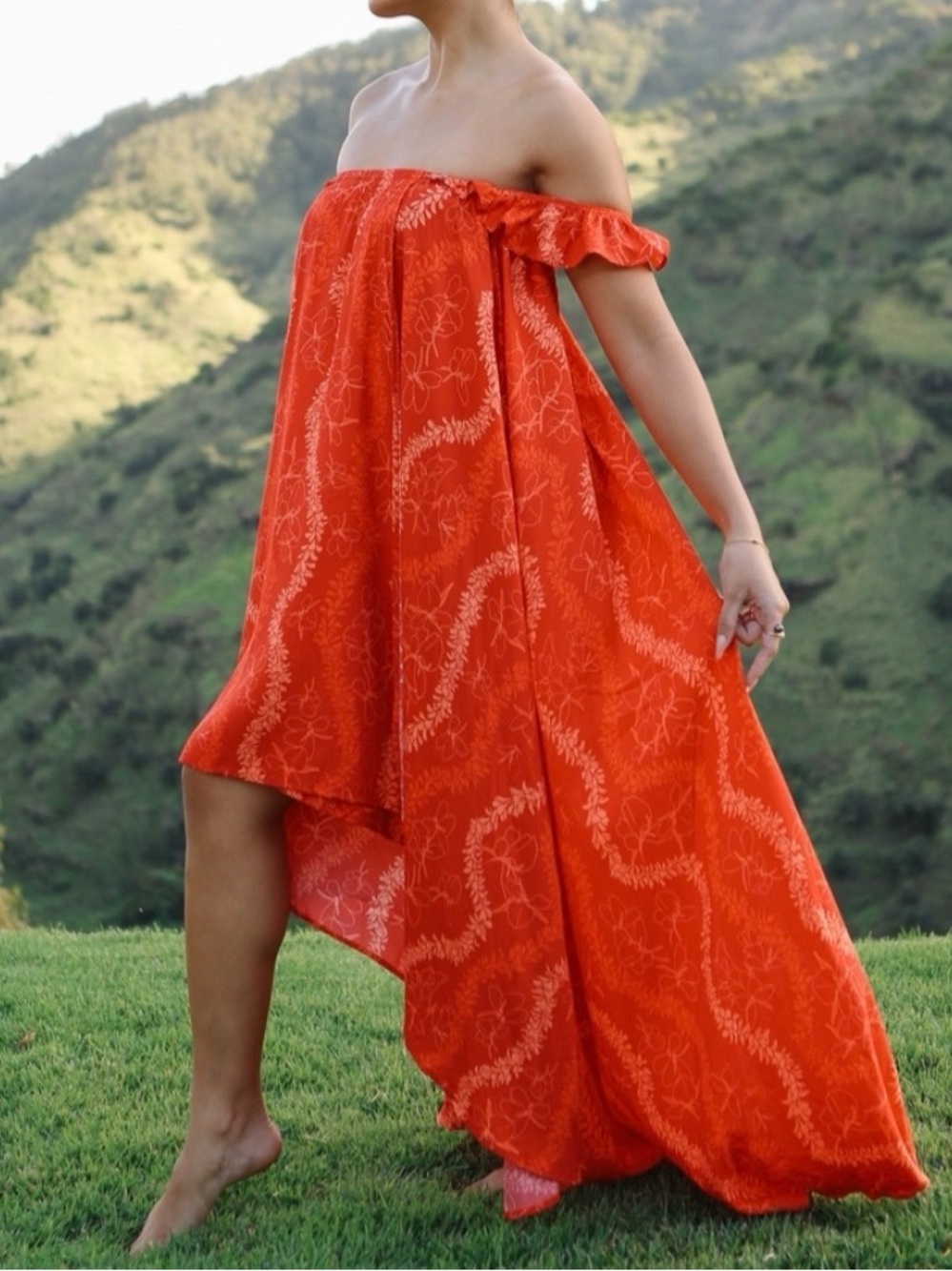 Rust Floral High-Low Sundress - Picture 6 of 6
